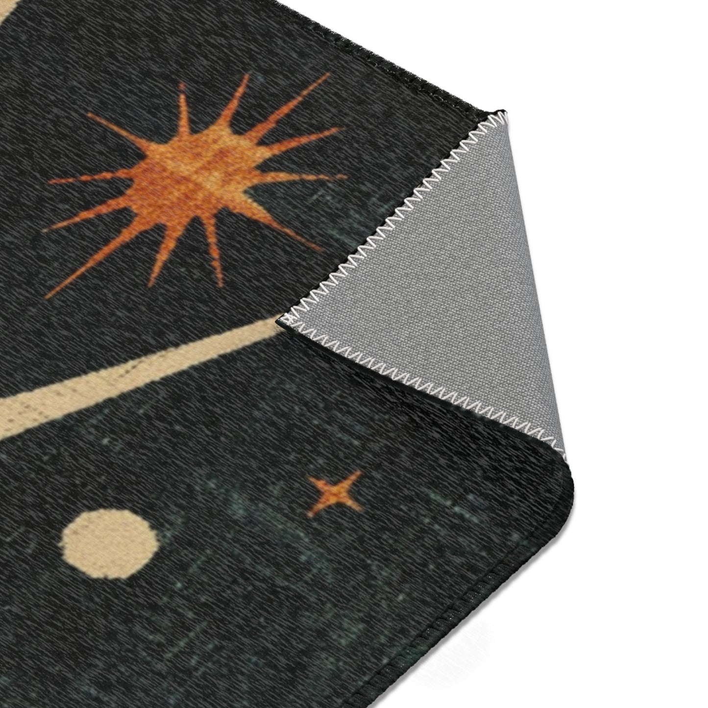 Mid-Century Modern Rug - Starbust Design