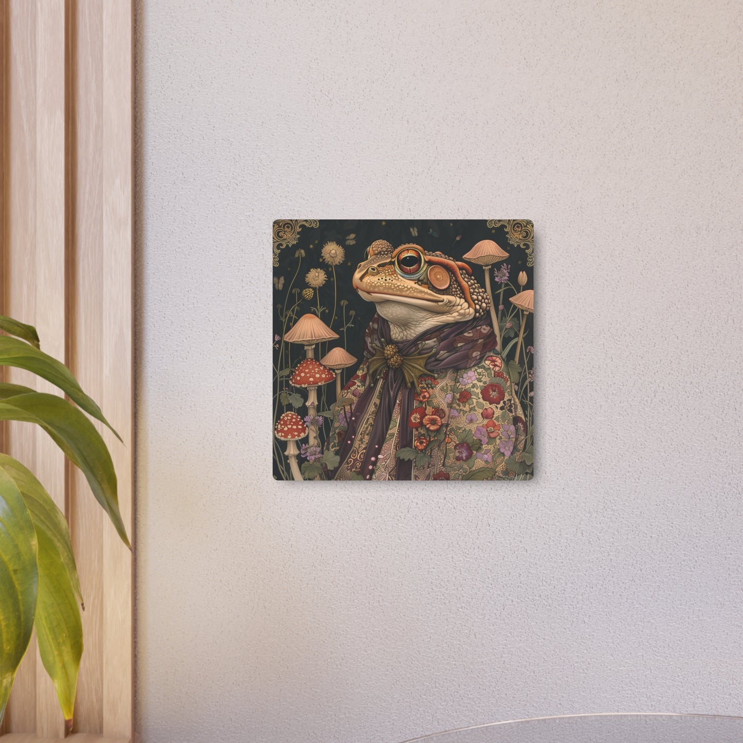Morris-Inspired Majestic Frog Metal Print