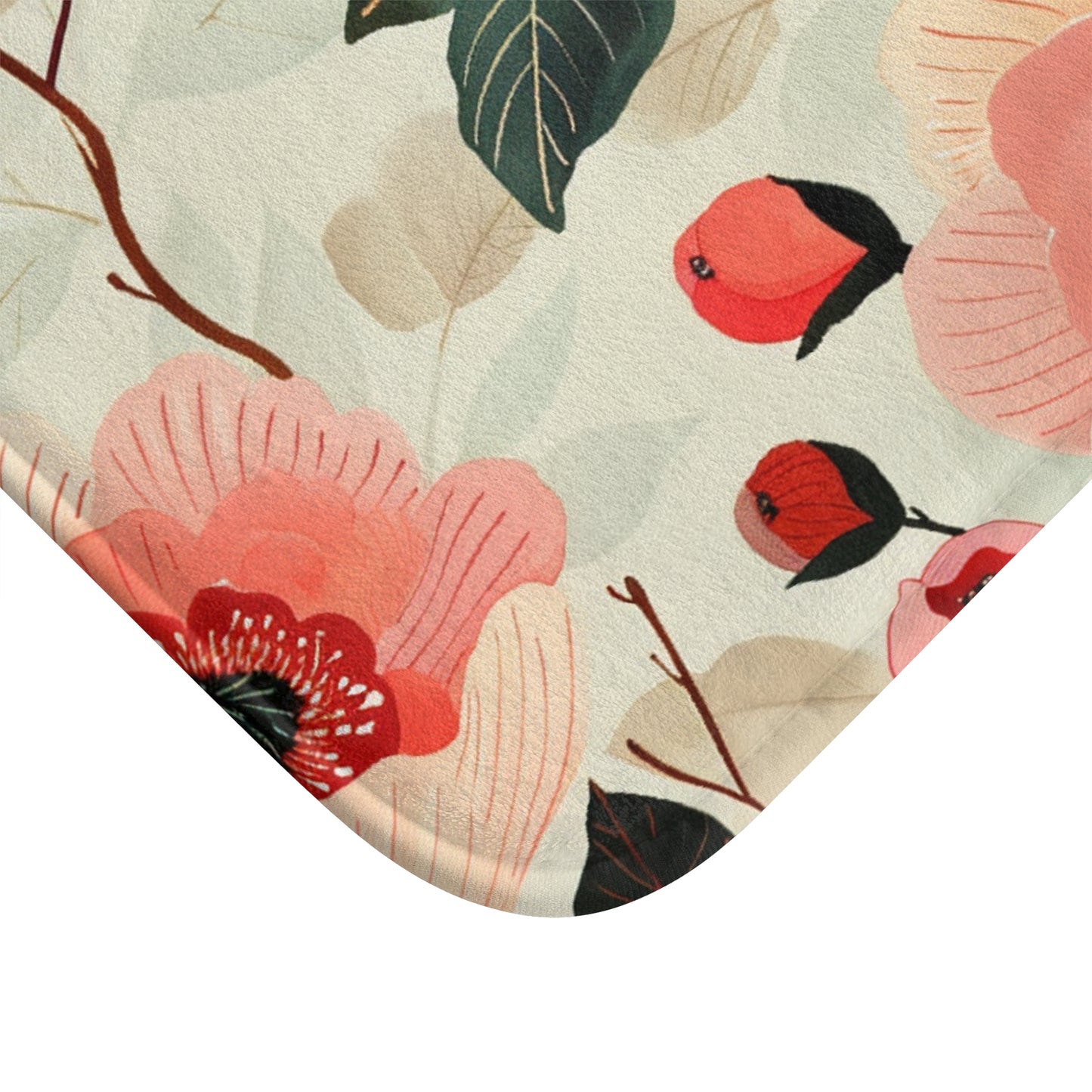 Japandi Floral Bath Mat