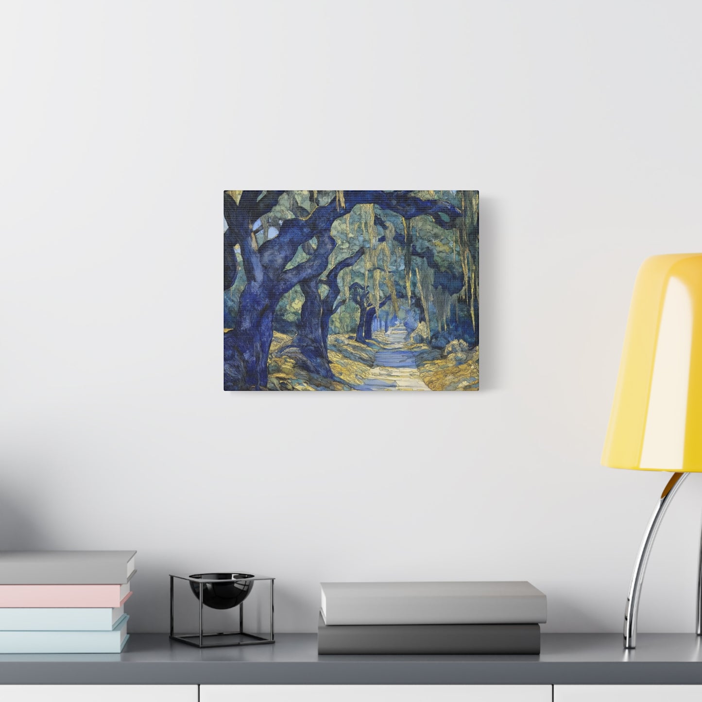 Savannah Georgia Live Oaks and Spanish Moss Landscape - Matte Canvas Wall Art