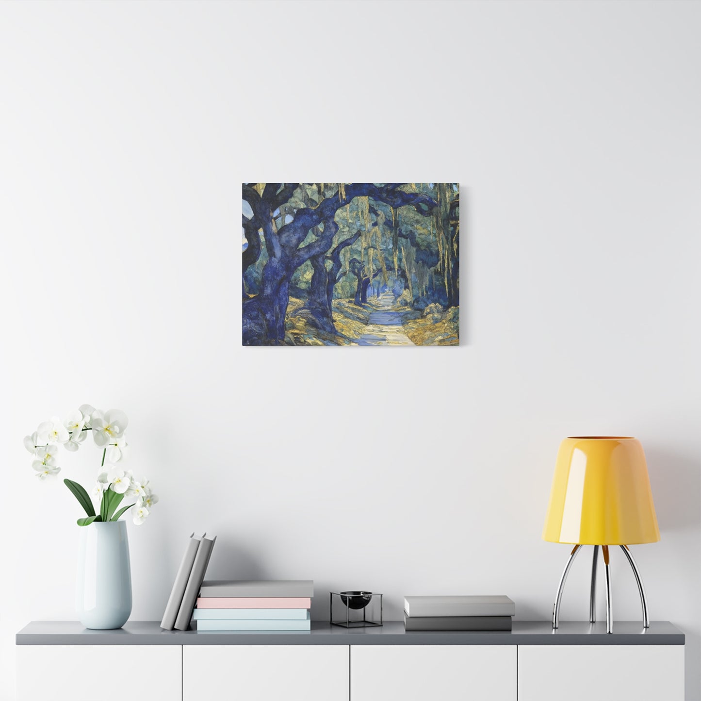 Savannah Georgia Live Oaks and Spanish Moss Landscape - Matte Canvas Wall Art