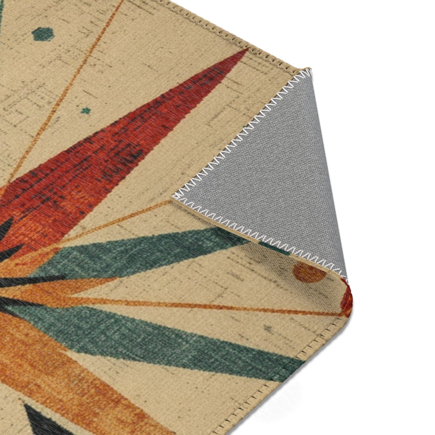 Mid-Century Modern Rug - Starbust Design