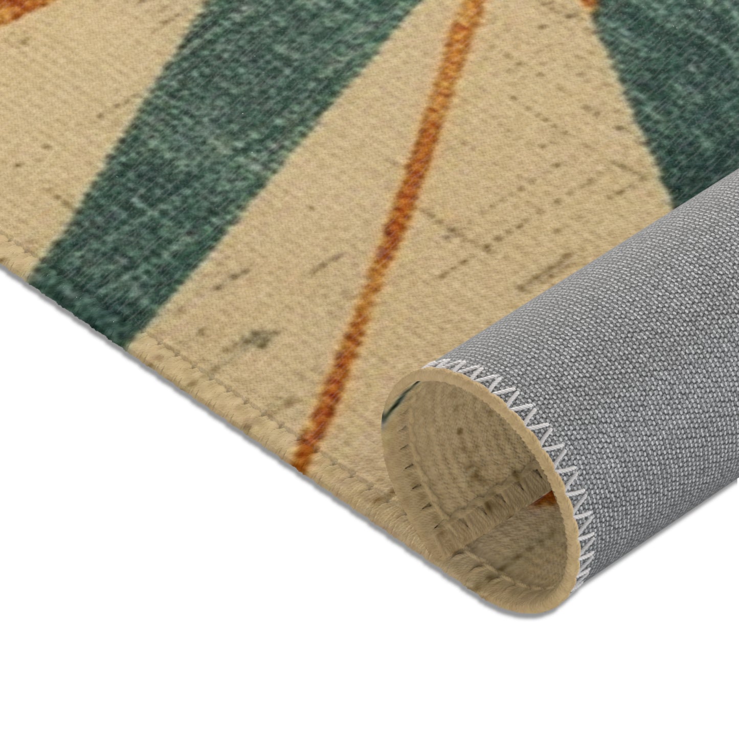 Mid-Century Modern Rug - Starbust Design