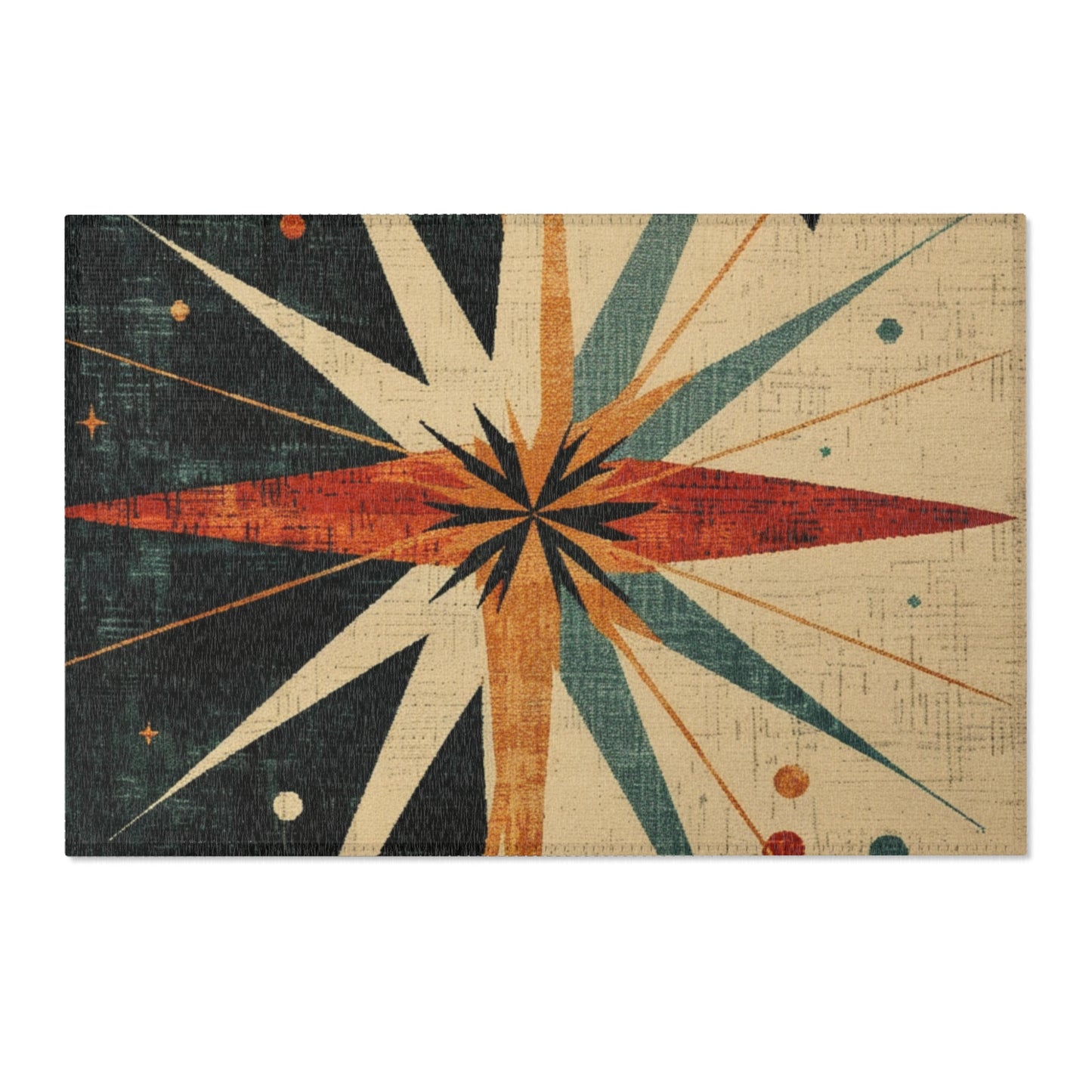 Mid-Century Modern Rug - Starbust Design