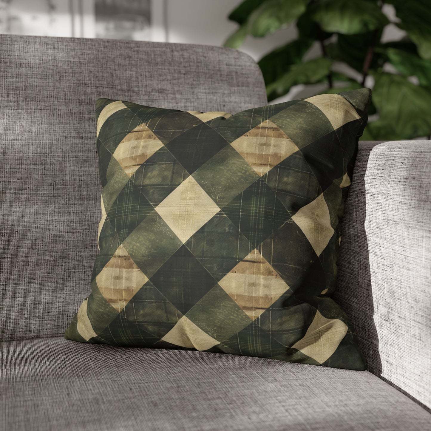 Faux Suede Square Pillowcase