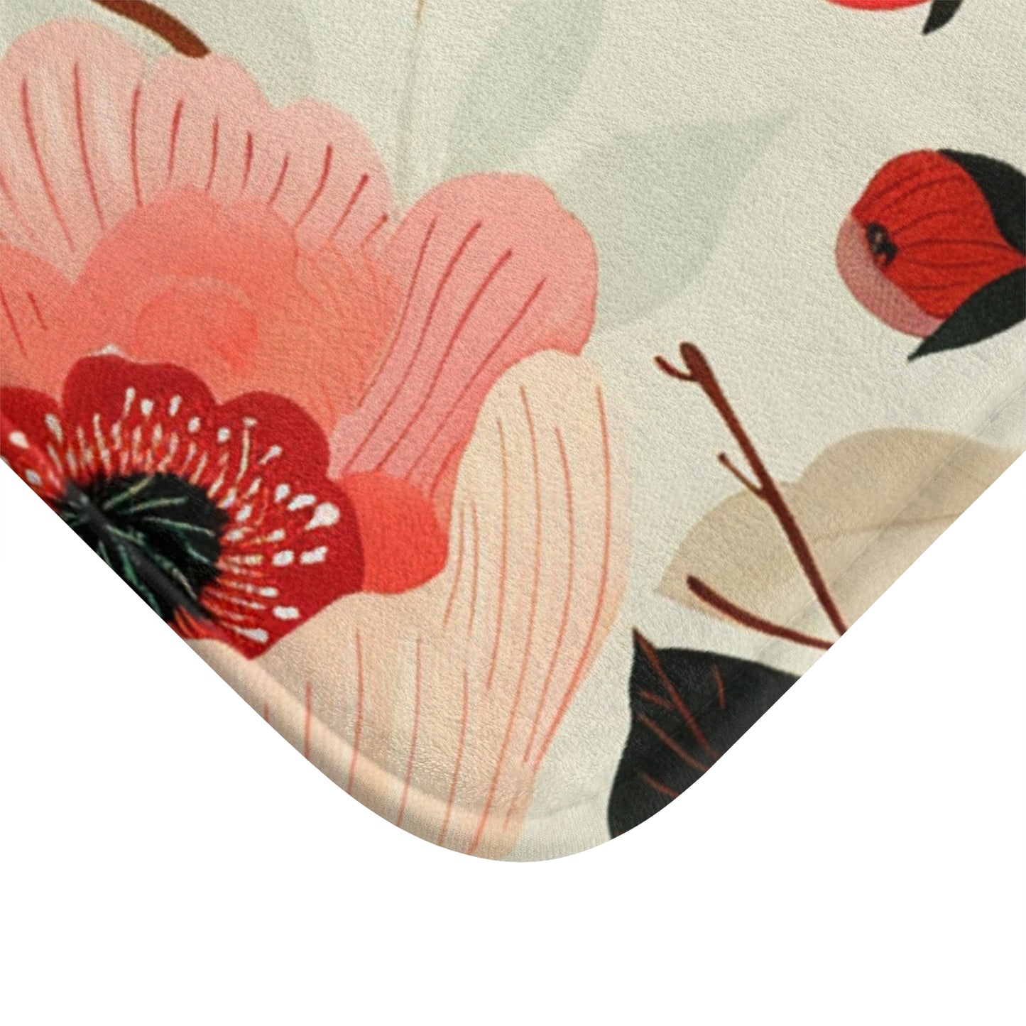 Japandi Floral Bath Mat