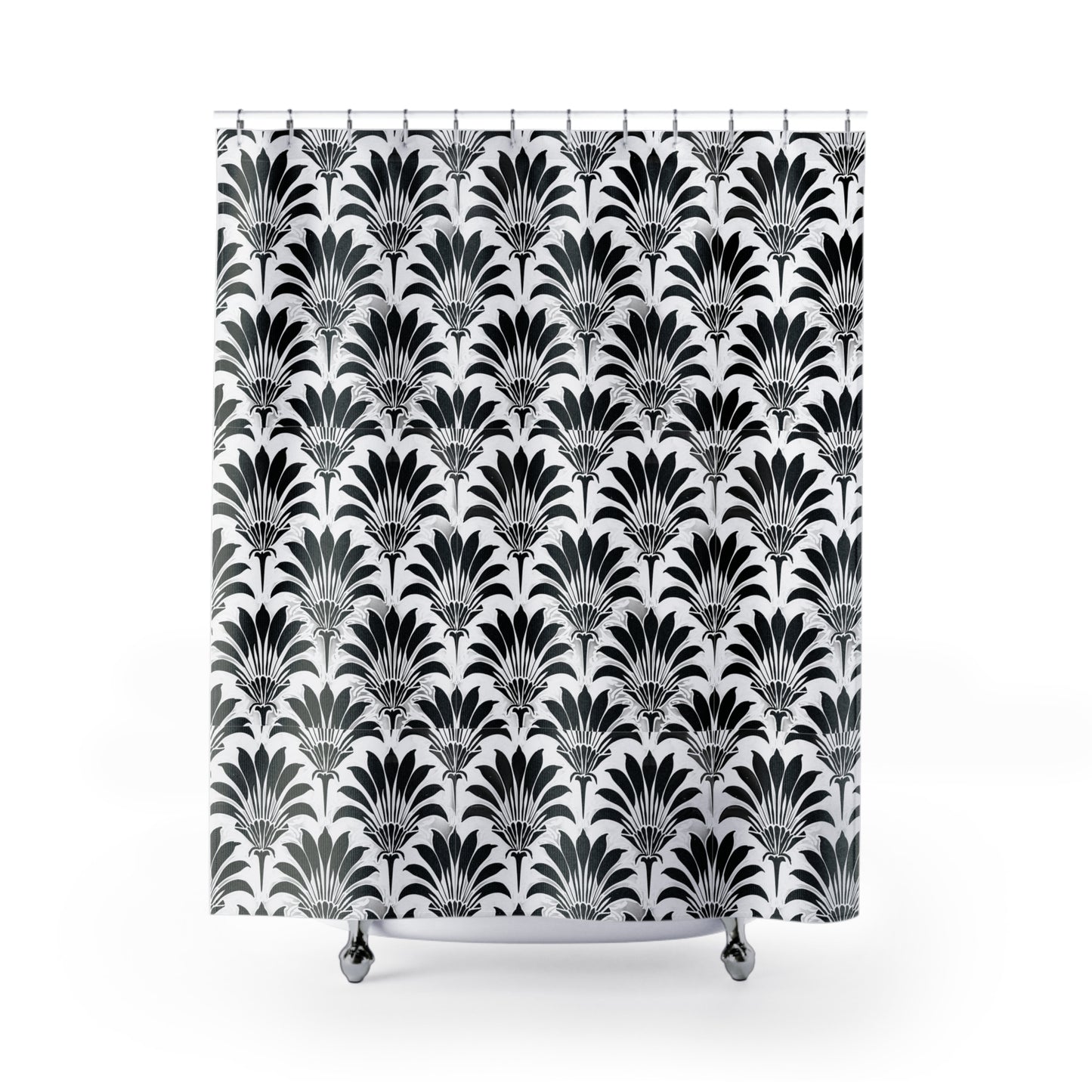 Art Deco Shower Curtain - Black and White