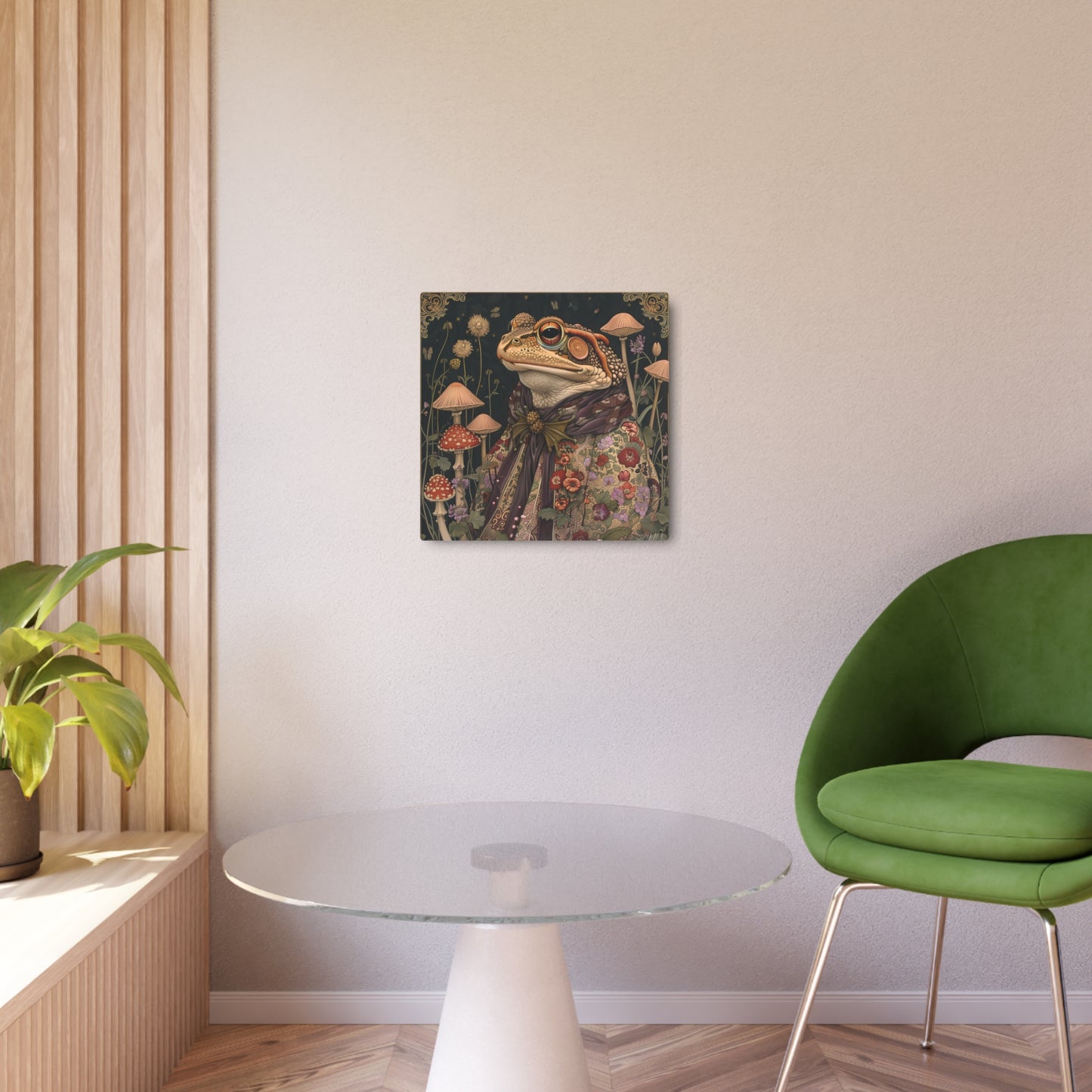 Morris-Inspired Majestic Frog Metal Print