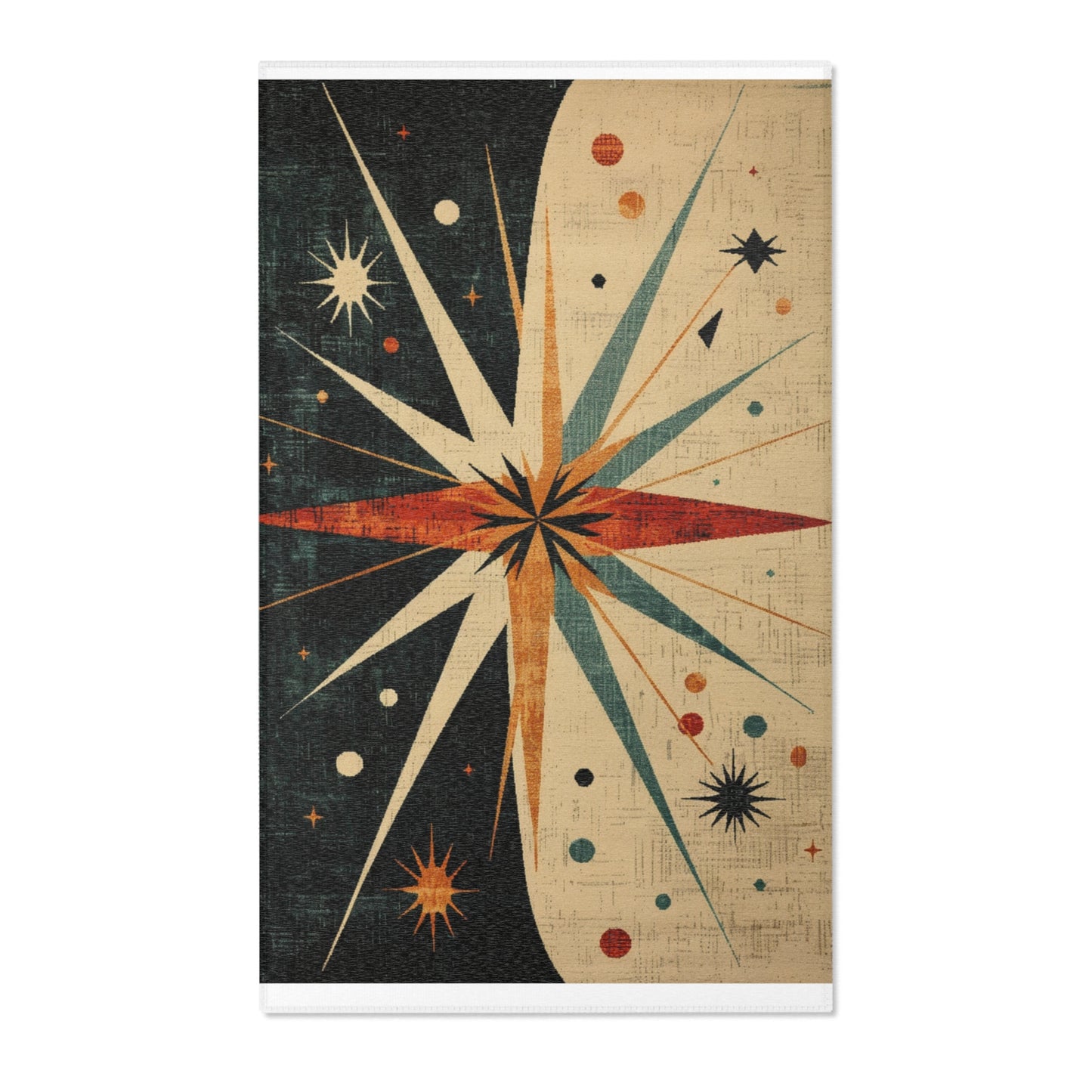 Mid-Century Modern Rug - Starbust Design