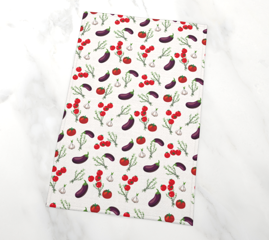 Mediterranean Veggies Tea Towel