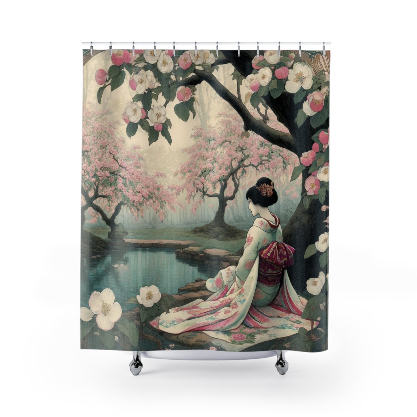 Peaceful Japanese Garden Shower Curtain
