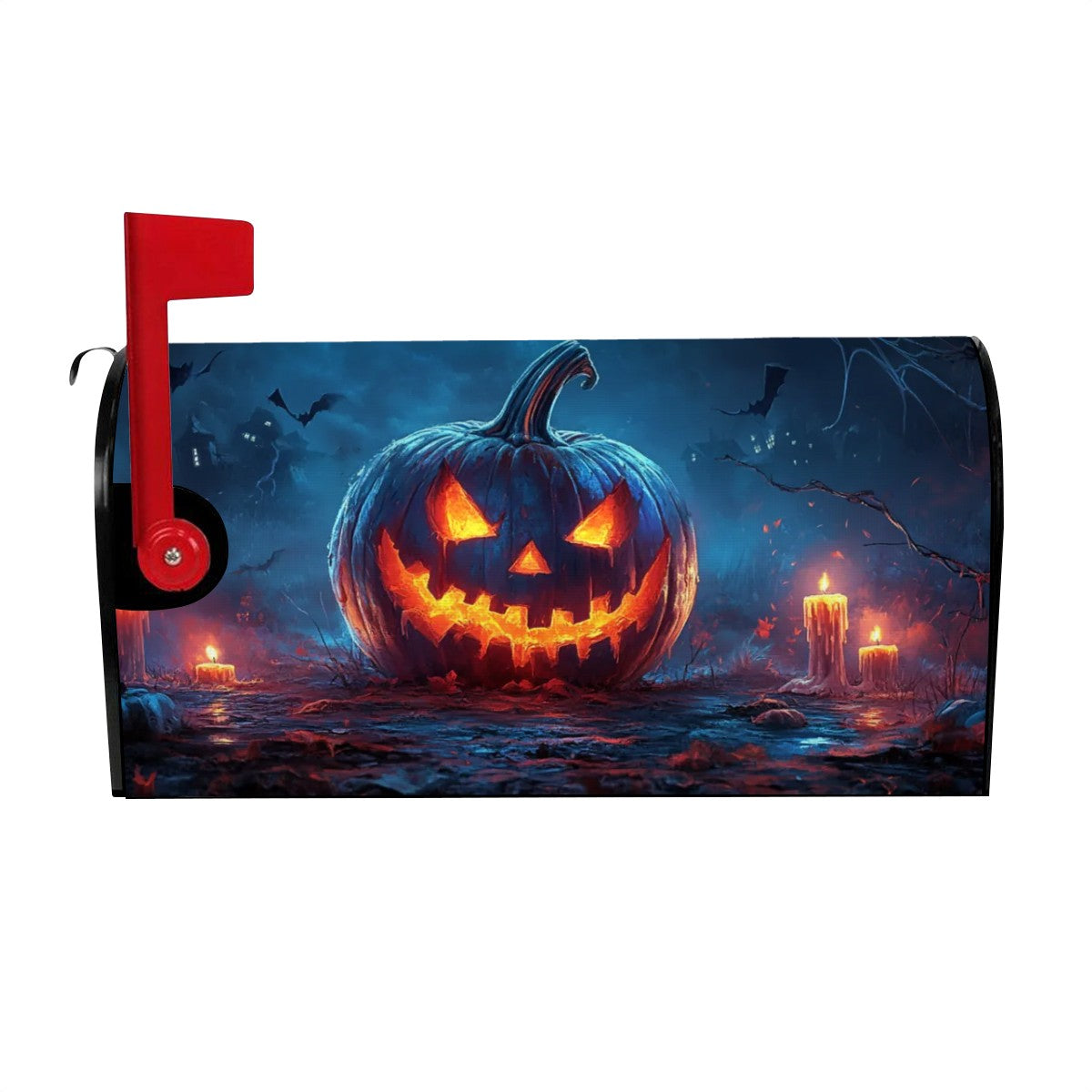 Halloween pumpkin mailbox cover