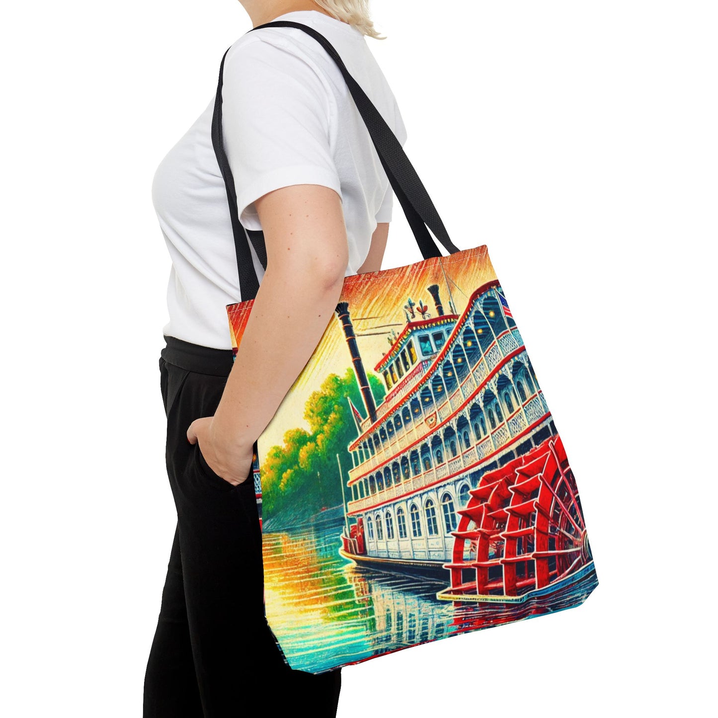 Georgia Queen Riverboat Tote Bag – Scenic Savannah Souvenir