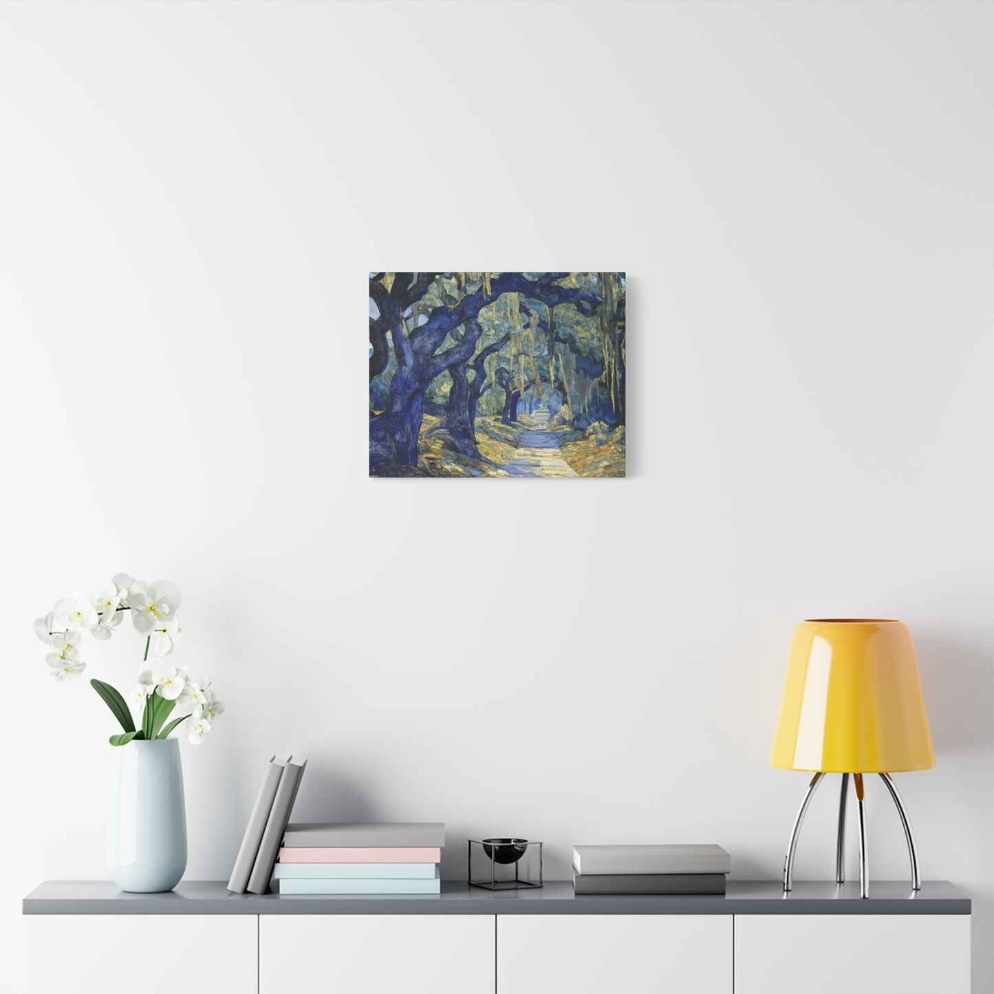 Savannah Georgia Live Oaks and Spanish Moss Landscape - Matte Canvas Wall Art