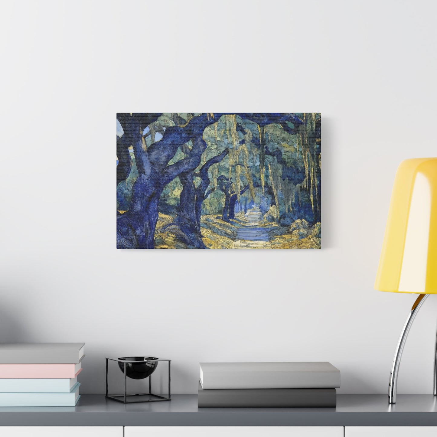 Savannah Georgia Live Oaks and Spanish Moss Landscape - Matte Canvas Wall Art