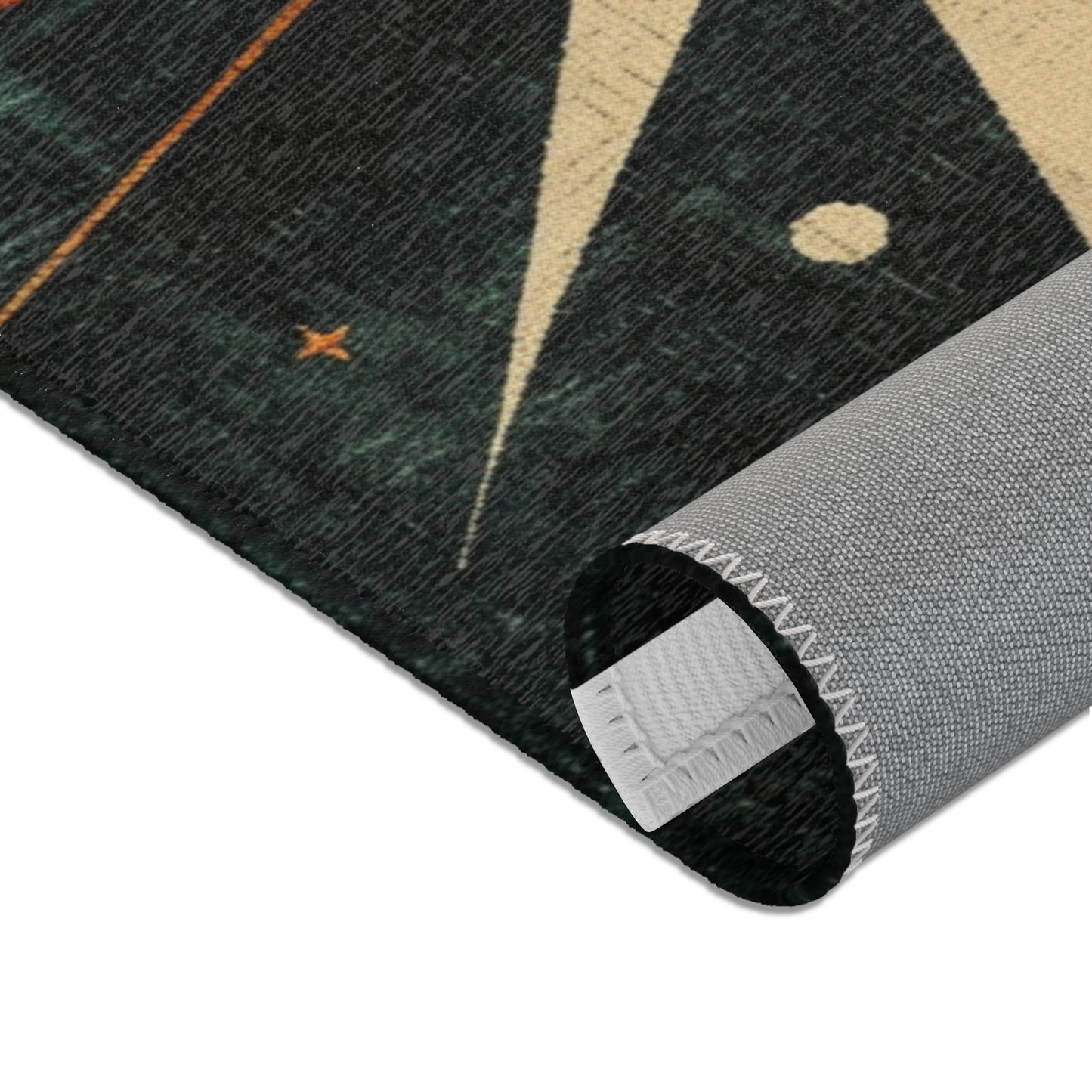 Mid-Century Modern Rug - Starbust Design