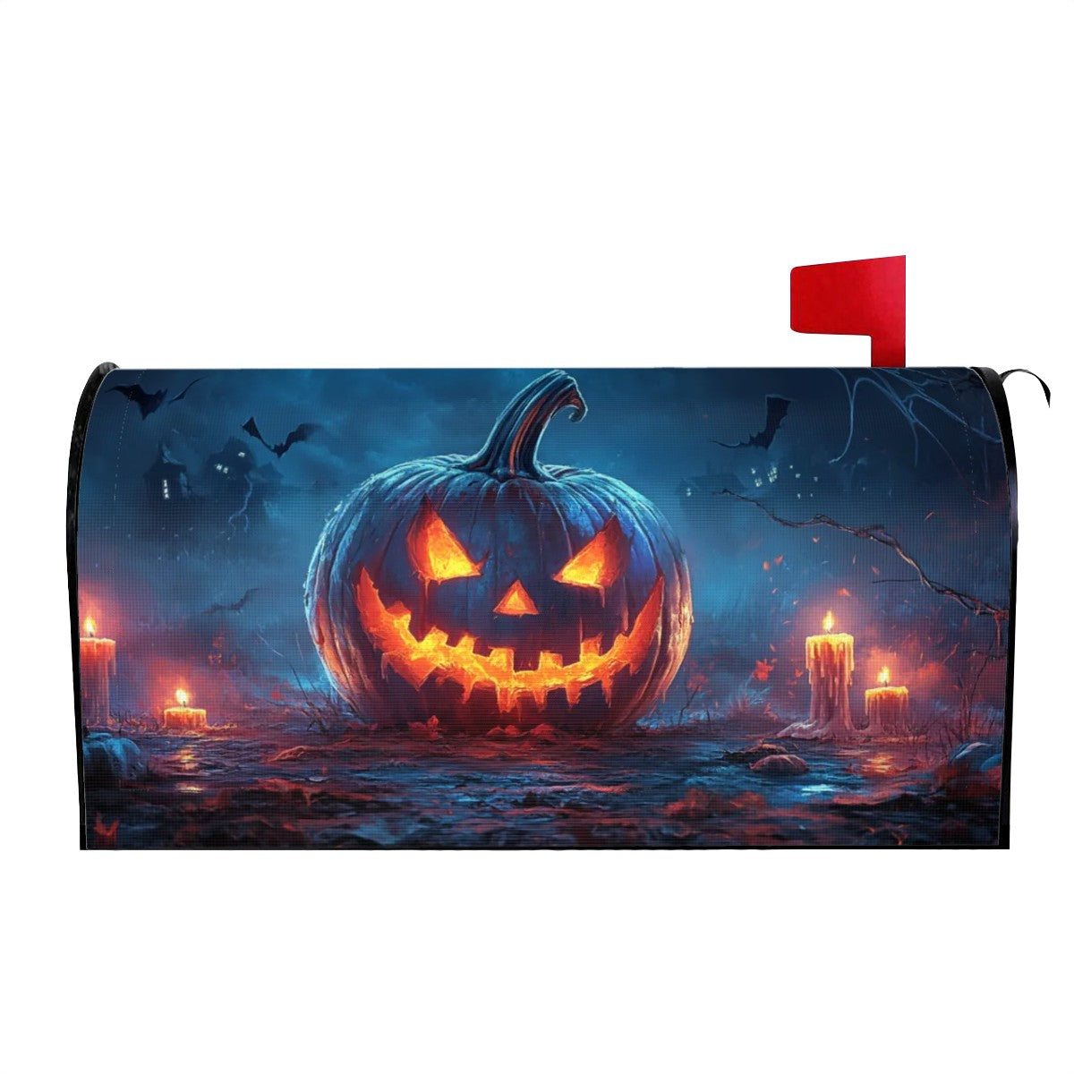 Halloween pumpkin mailbox cover