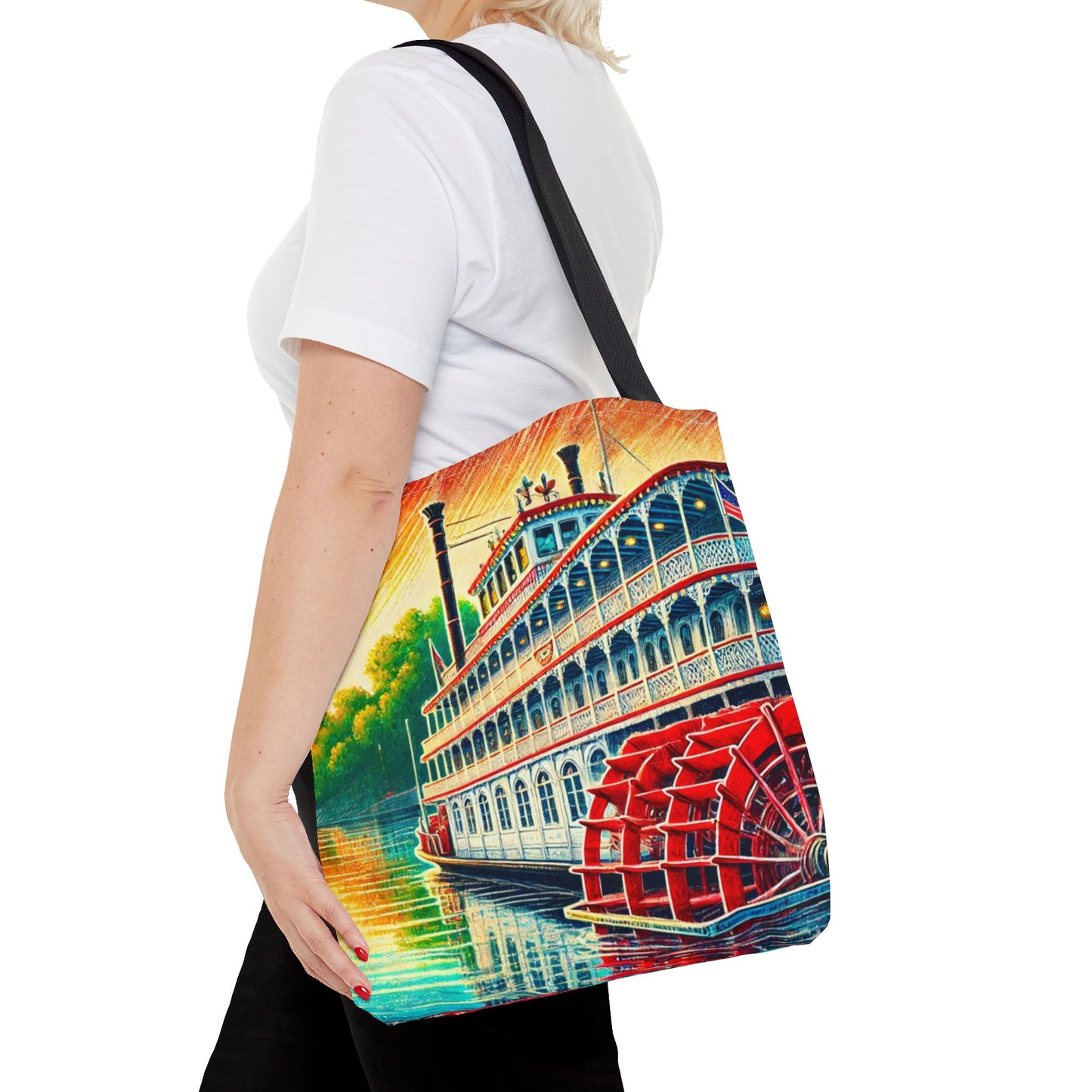 Georgia Queen Riverboat Tote Bag – Scenic Savannah Souvenir