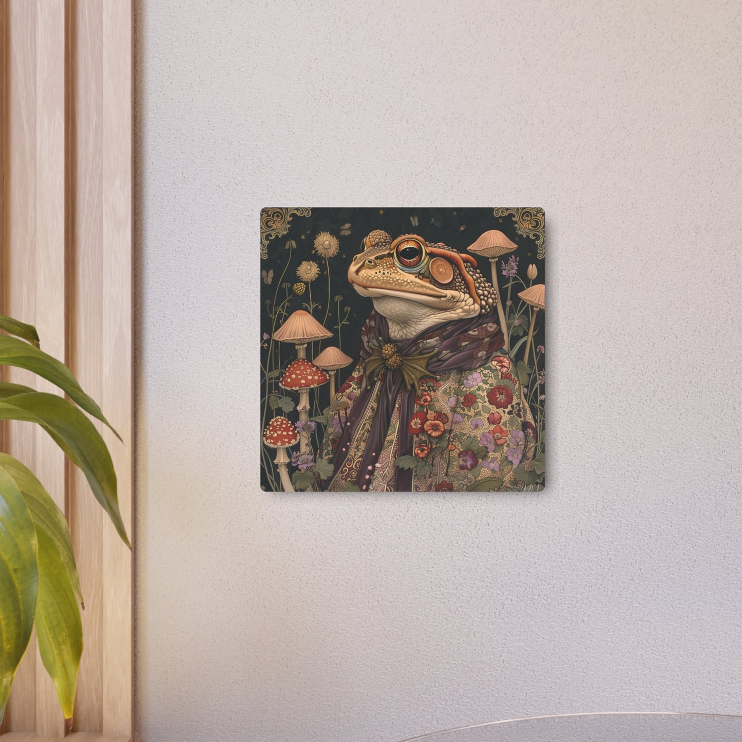 Morris-Inspired Majestic Frog Metal Print