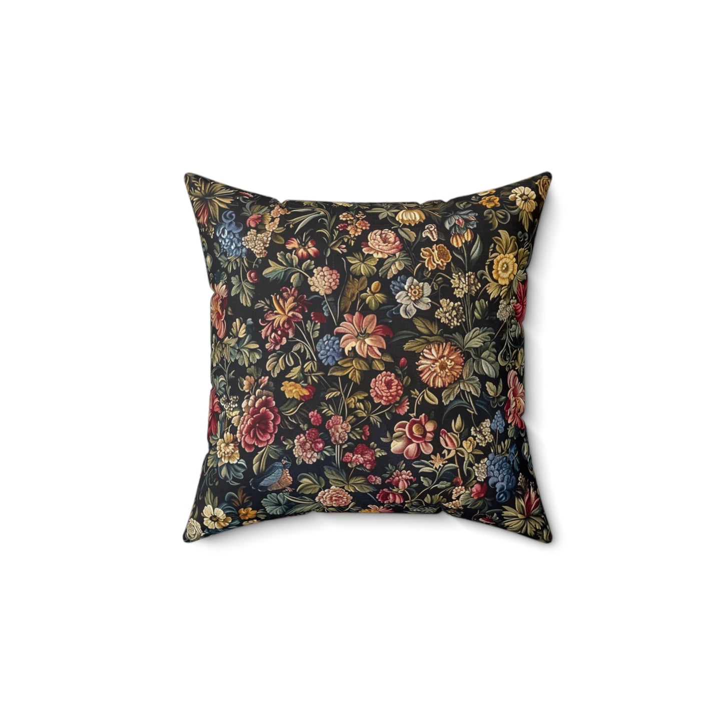 Floral Tapestry - Faux Suede Square Pillow