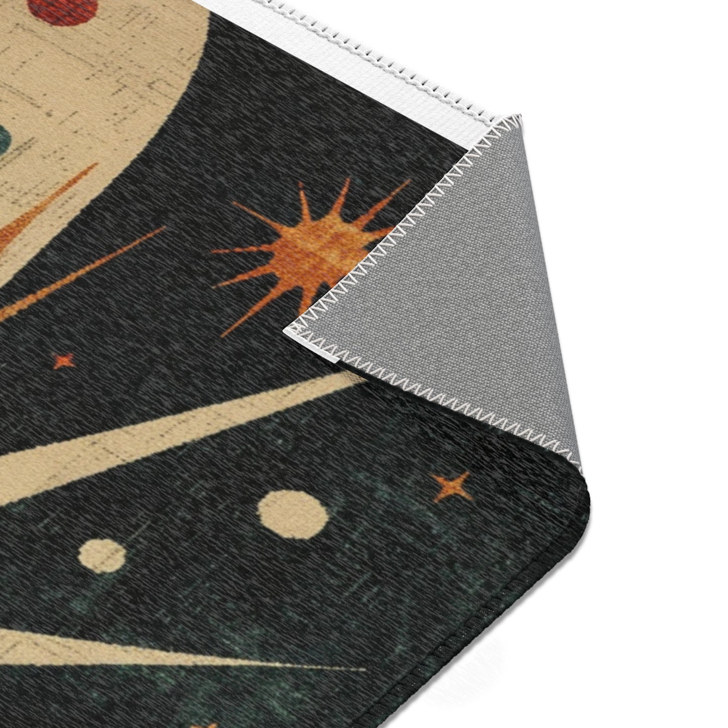 Mid-Century Modern Rug - Starbust Design