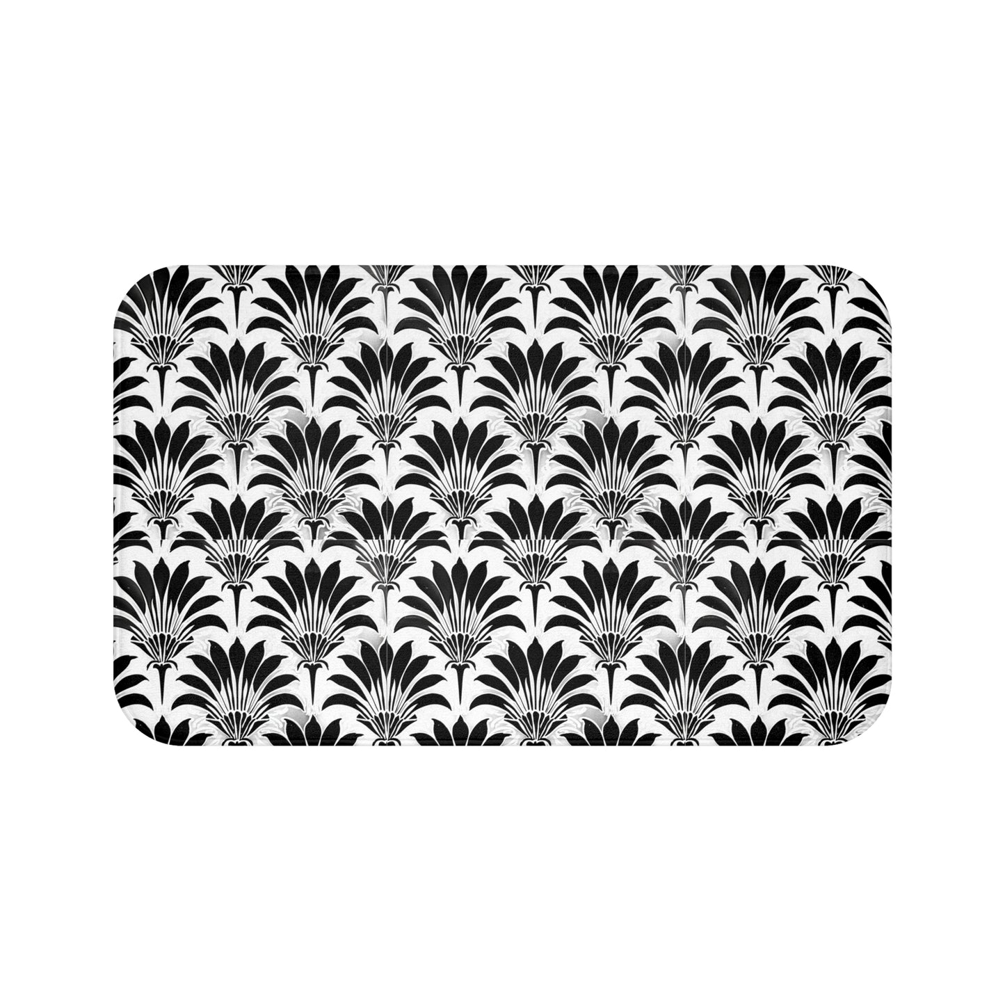 Black and White Art Deco Bathmat