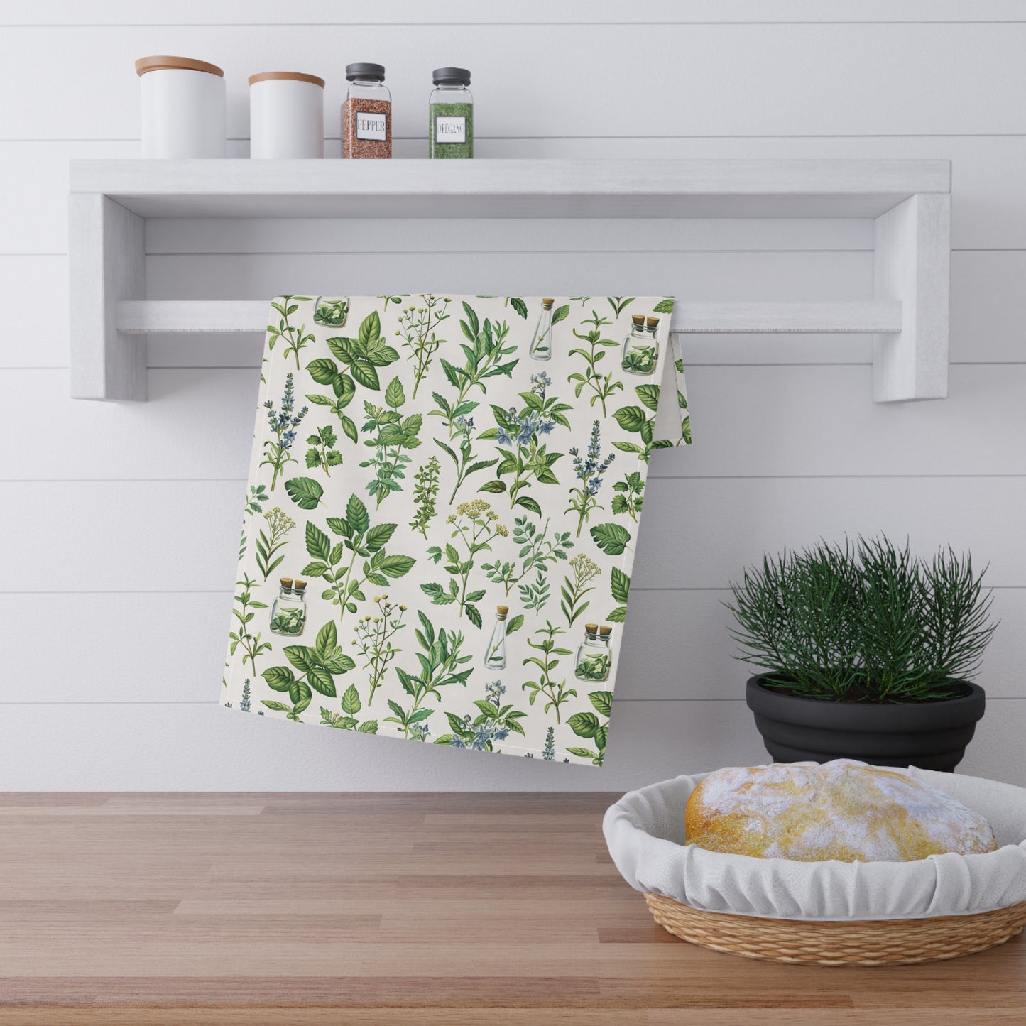 Cooking with Herbs - Kitchen Towel