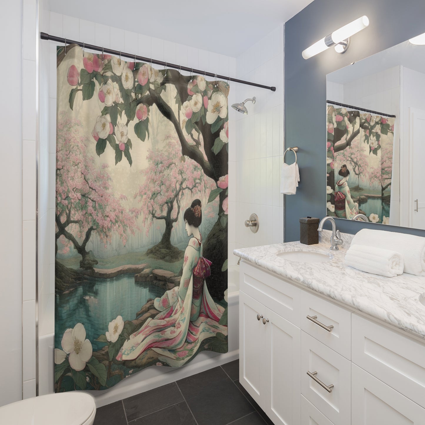 Peaceful Japanese Garden Shower Curtain
