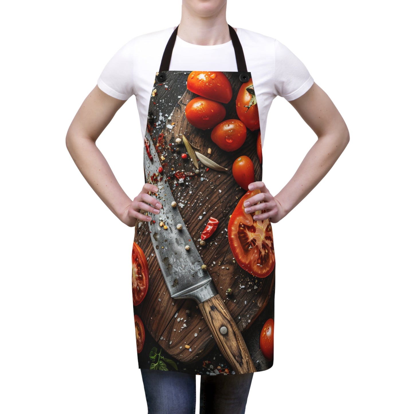 Knife and Juicy Tomatoes Apron