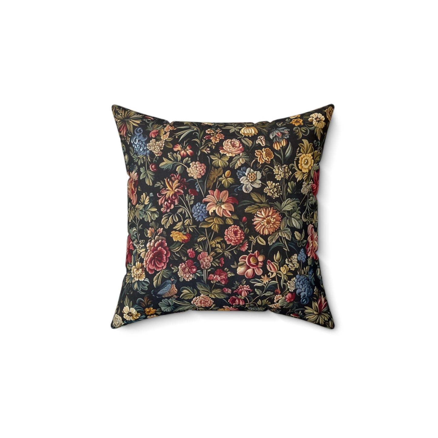 Floral Tapestry - Faux Suede Square Pillow