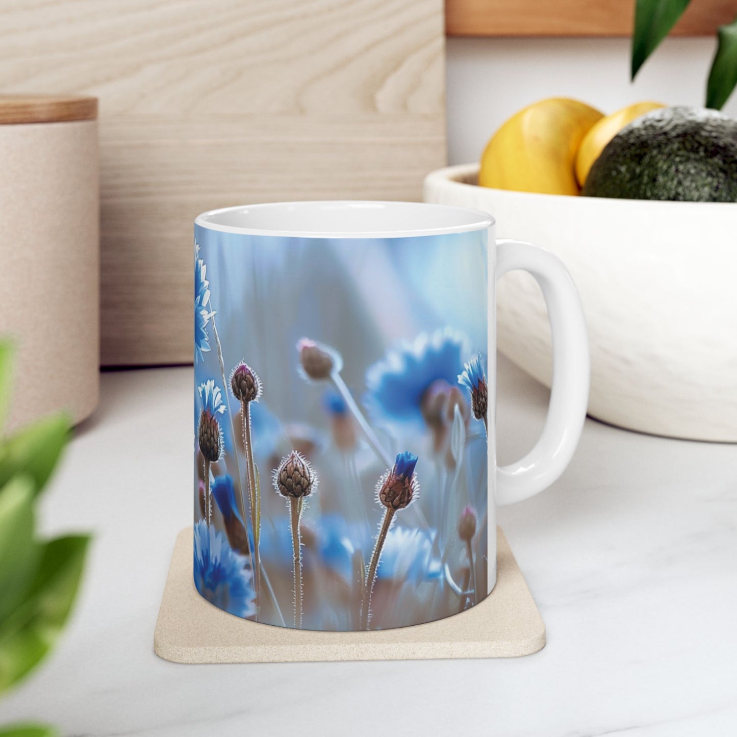 Field of Cornflowers - Ceramic Mug, 11oz