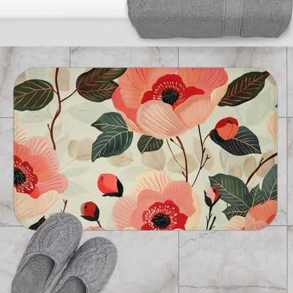 Japandi Floral Bath Mat