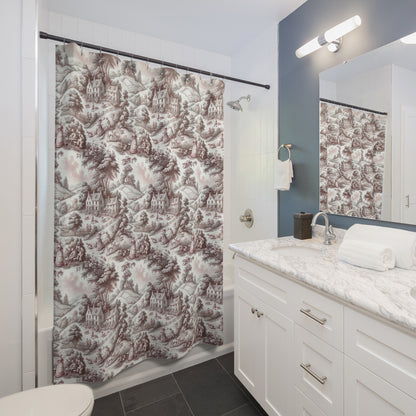 Toile Shower Curtain - Elegant Bathroom Decor