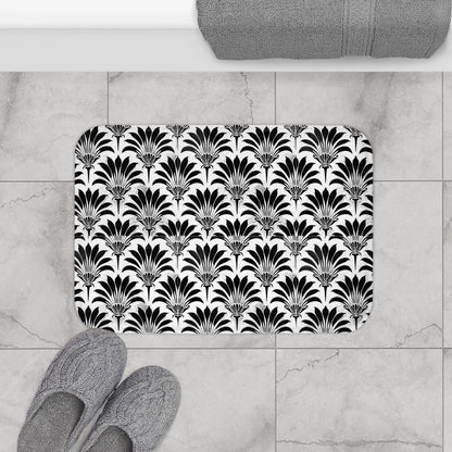 Black and White Art Deco Bathmat