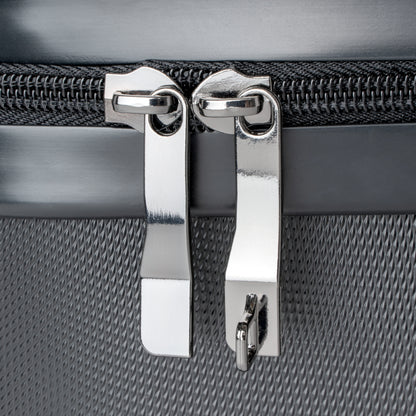 Blue and Turquoise Geometric Designer Suitcase