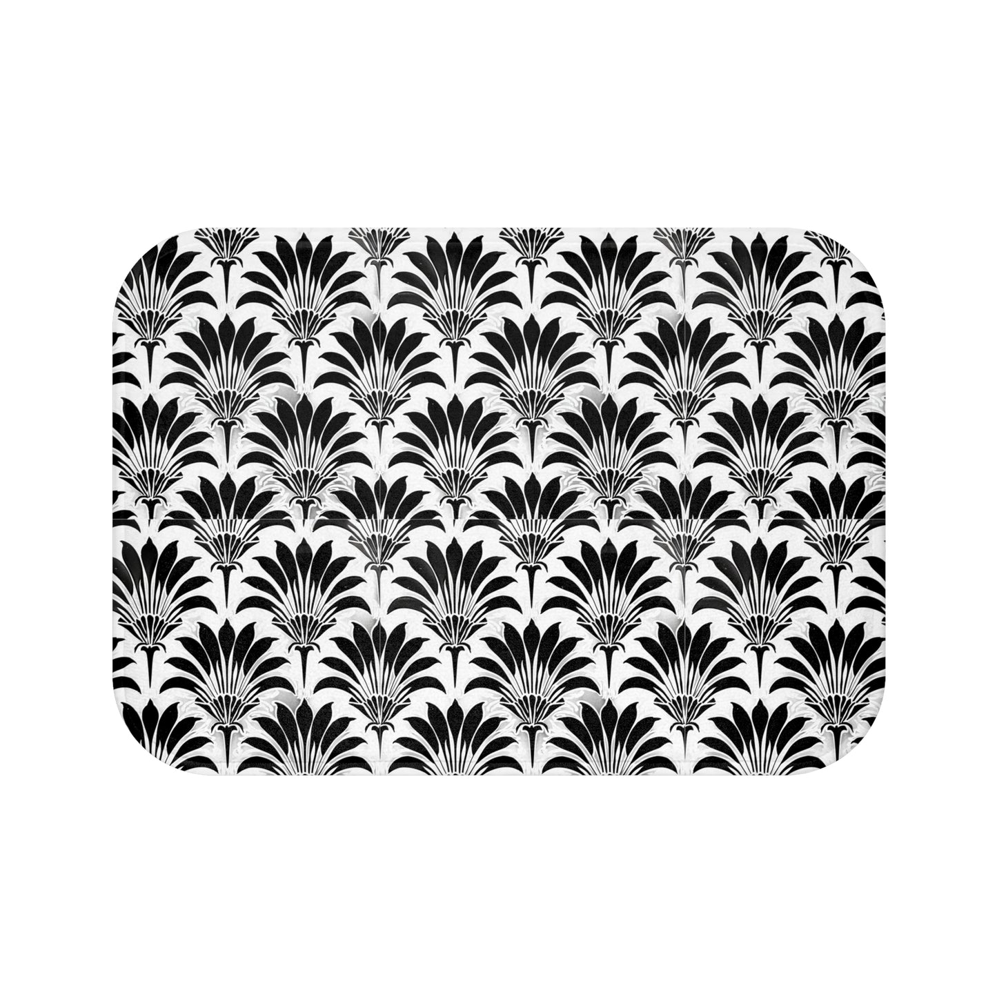 Black and White Art Deco Bathmat