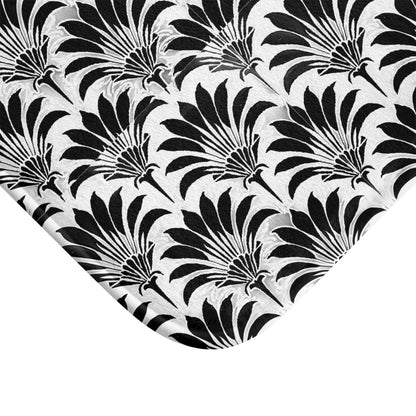 Black and White Art Deco Bathmat