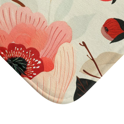Japandi Floral Bath Mat