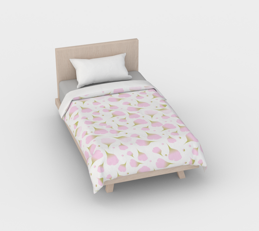 Soft Pink Petals - 100% Coton Duvet Cover