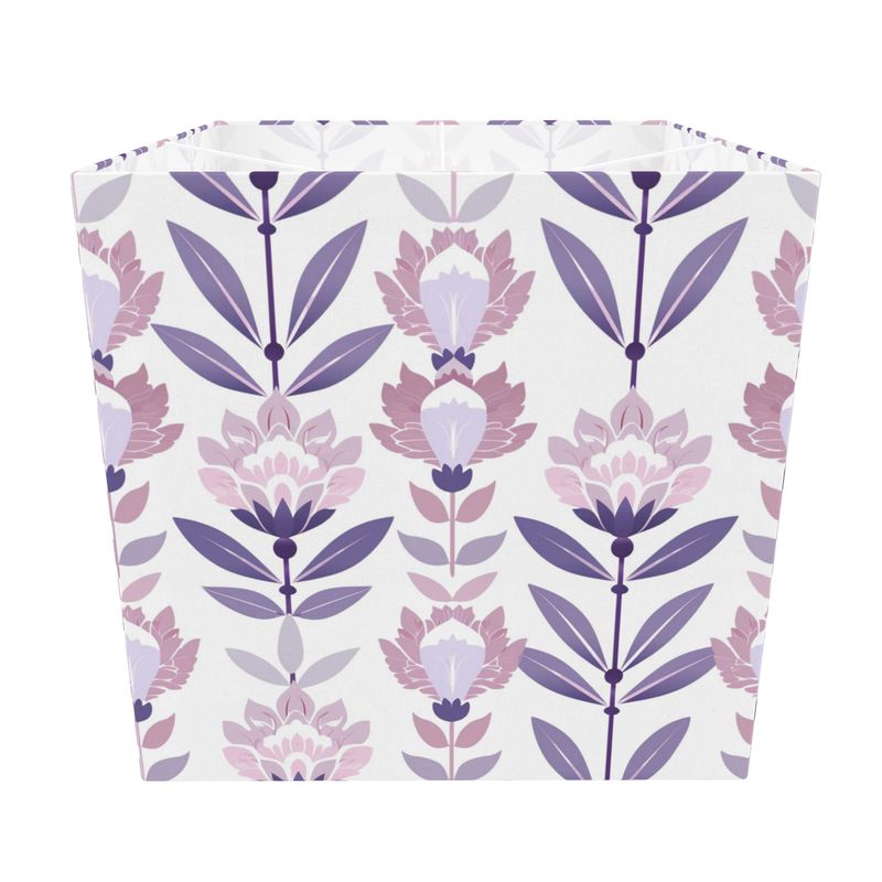 Mauve Floral Square Lampshade