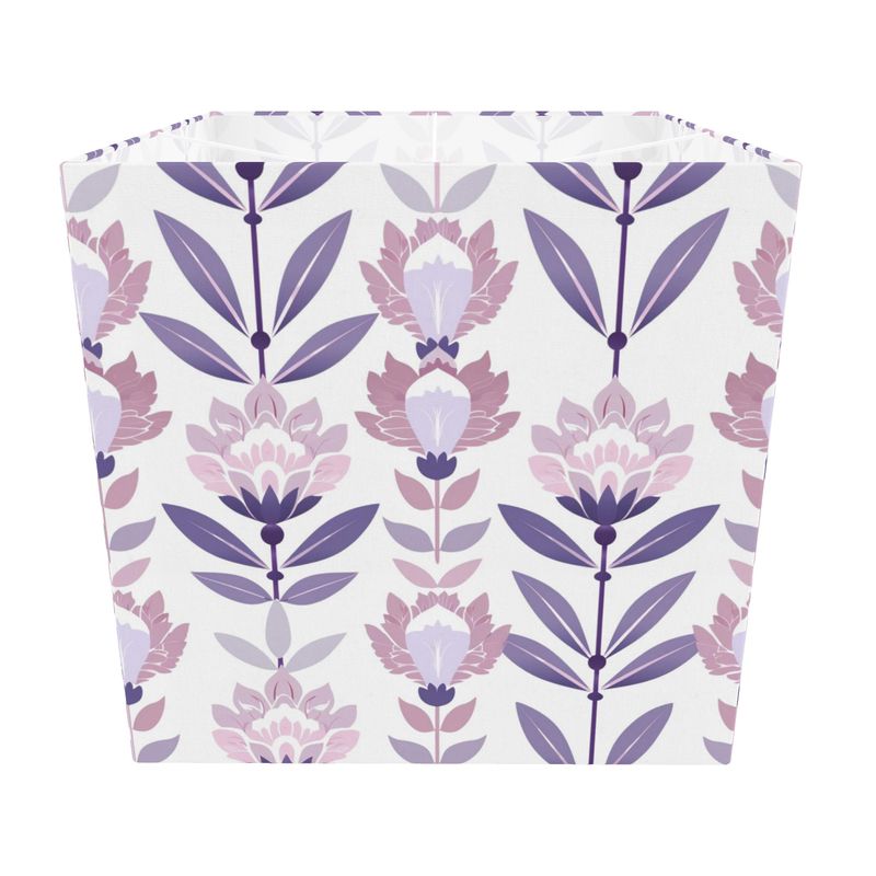 Mauve Floral Square Lampshade
