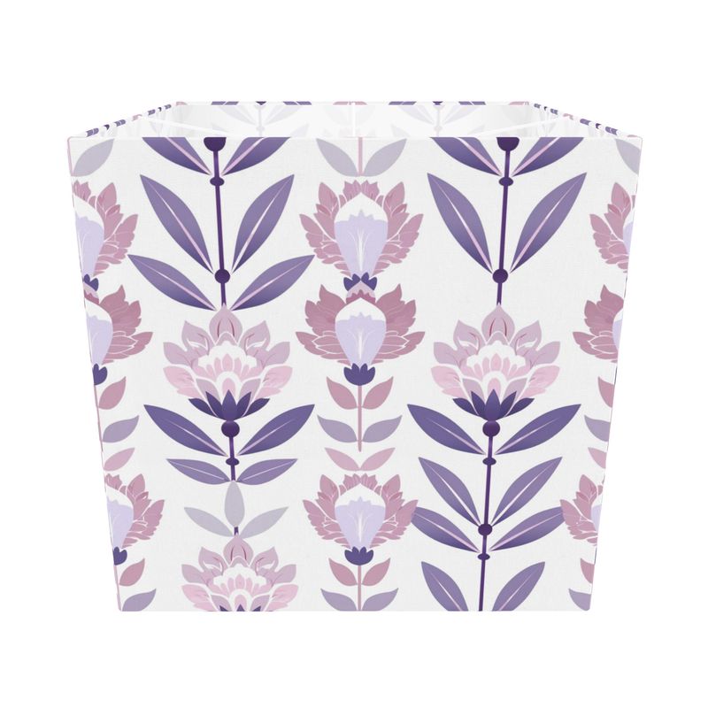 Mauve Floral Square Lampshade