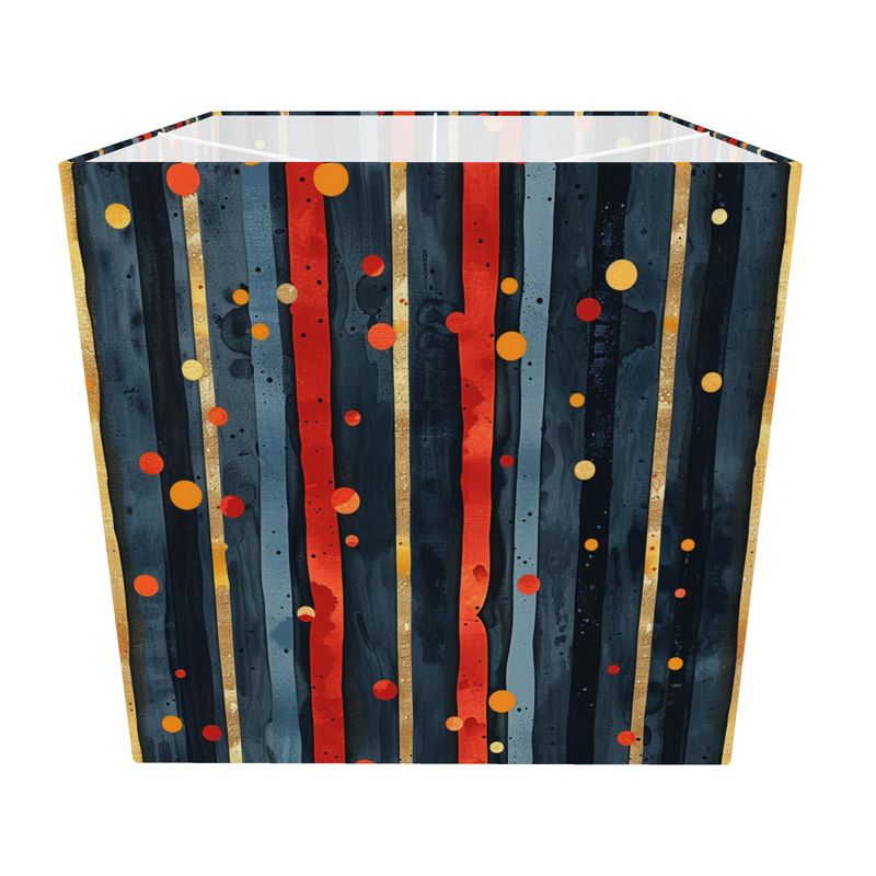 Blue, Red and Gold Stripes - Square Lampshade