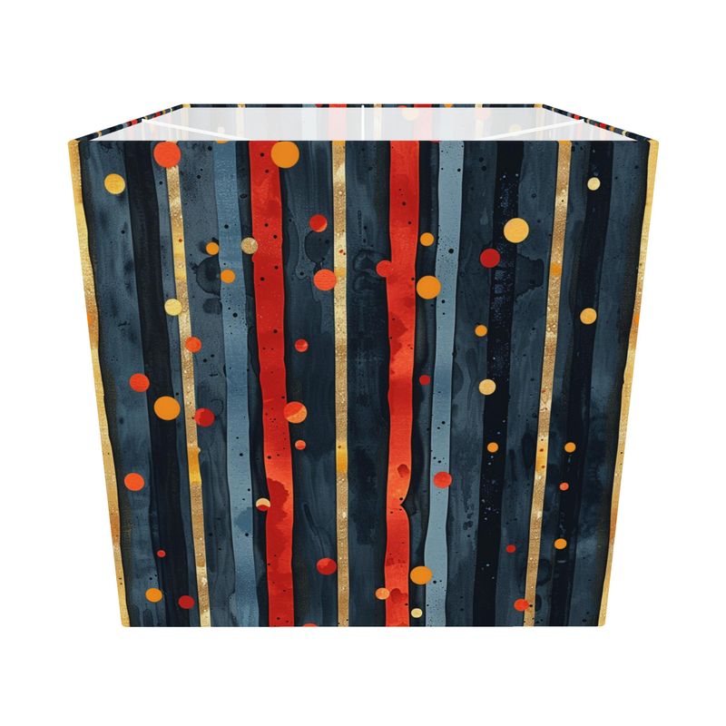 Blue, Red and Gold Stripes - Square Lampshade
