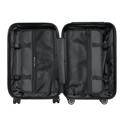 Blue and Turquoise Geometric Designer Suitcase