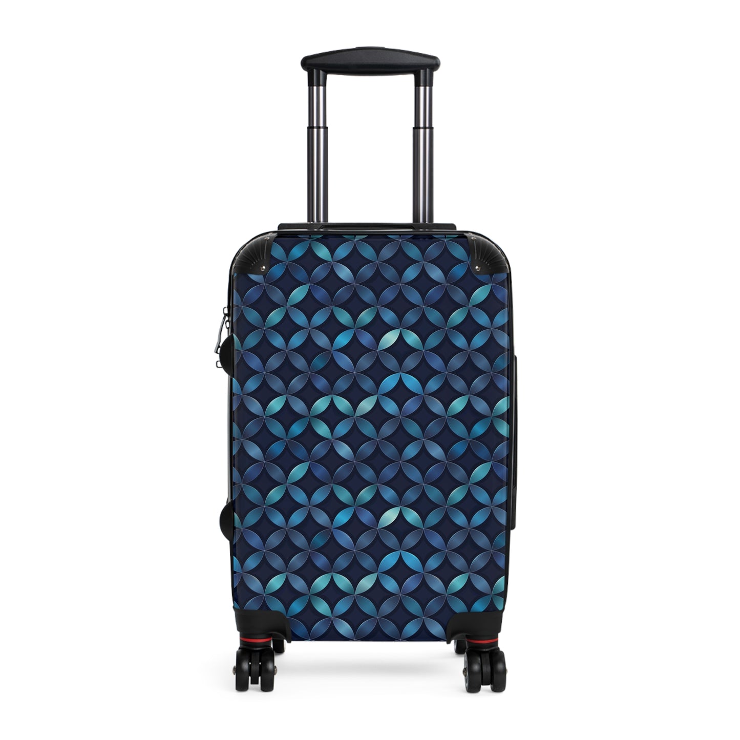 Blue and Turquoise Geometric Designer Suitcase