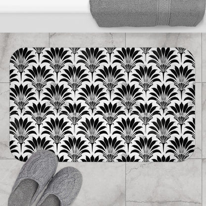 Black and White Art Deco Bathmat