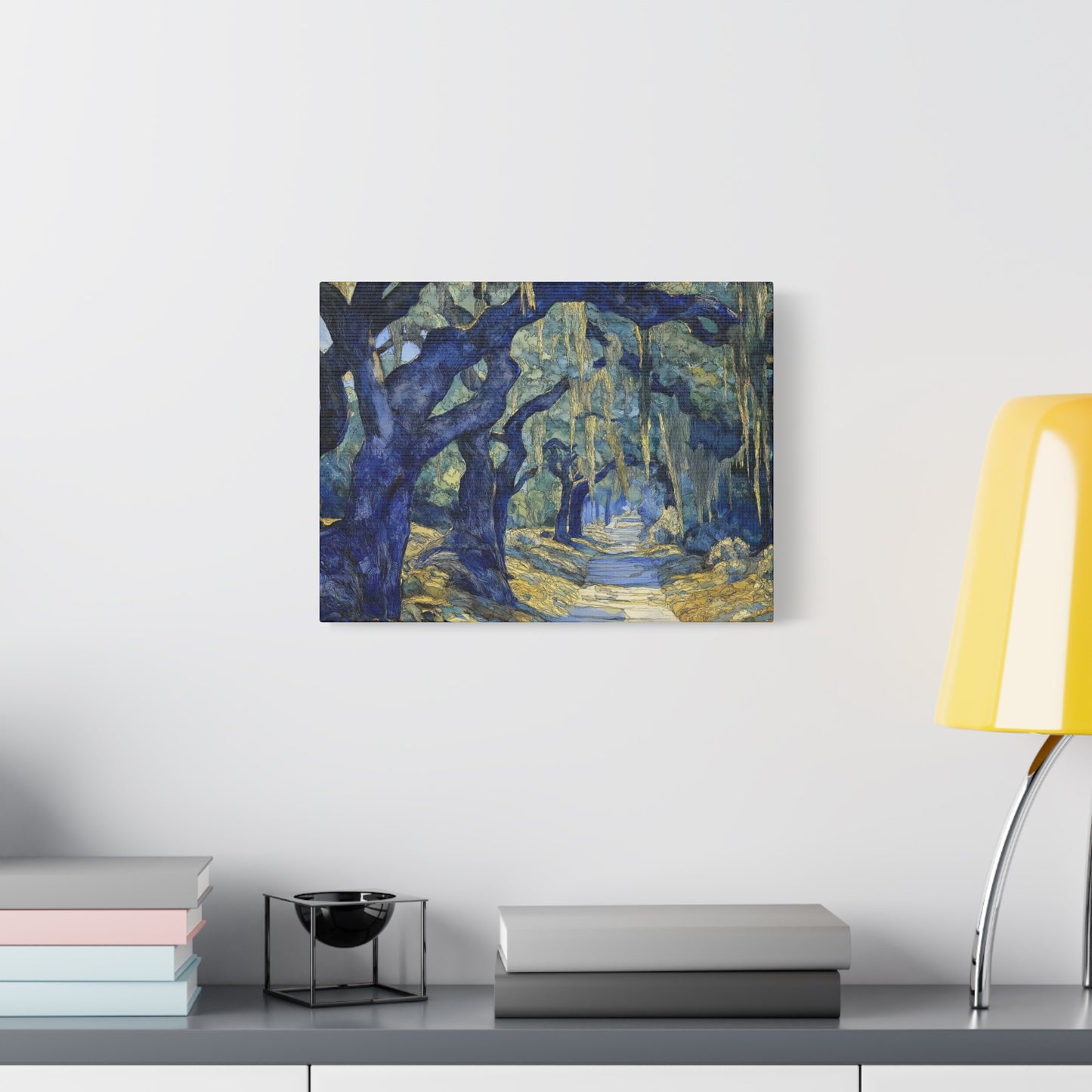 Savannah Georgia Live Oaks and Spanish Moss Landscape - Matte Canvas Wall Art