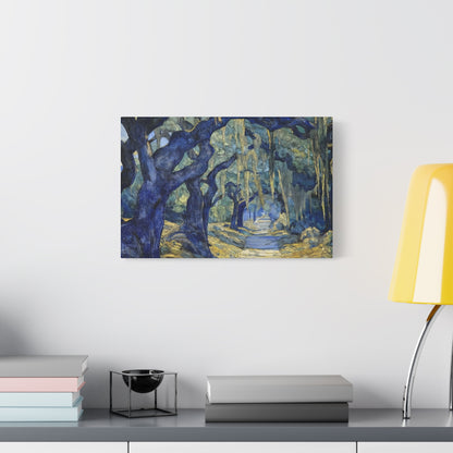 Savannah Georgia Live Oaks and Spanish Moss Landscape - Matte Canvas Wall Art
