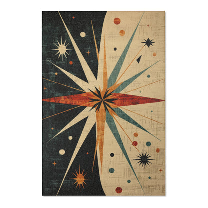 Mid-Century Modern Rug - Starbust Design